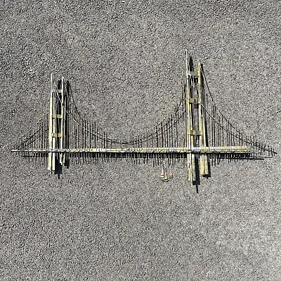 Vintage Mid Century Curtis Jere Golden Gate Bridge Wall Art 58  MCM 1970 • $375