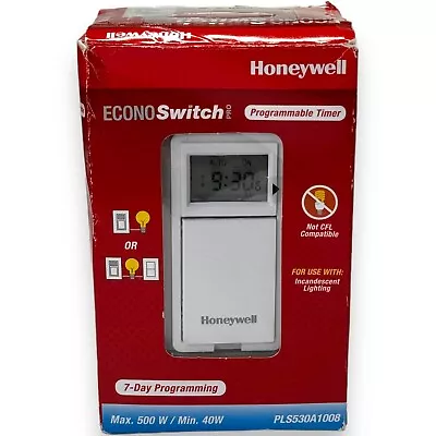 Honeywell PLS530A1008 EconoSwitch Pro White 7 Day Programming • $24.88