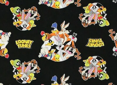 $9.99 • Buy Fabric Looney Tunes Characters  Warner Brother 100% Cotton Taz Bugs  By The Yard