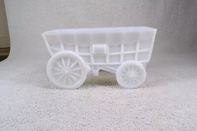 Milk Glass Prairie Schooner Wagon BOTTOM ONLY NO TOP. • $5