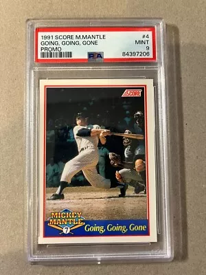 1991 Score Mickey Mantle Going Going Gone  #4 HOF  PSA 9 MINT   2271 / 5000 • $125