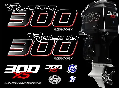 Mercury Racing 300xs Outboard Set Decal / Stickers M-300-XS • $130