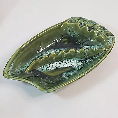 $26.99 • Buy Vintage Mid Century Modern California Art Pottery USA 627W Ceramic Ashtray Green