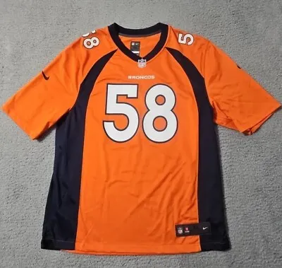 Nike Denver Broncos Von Miller Jersey Men’s Size XL Orange Football NFL On Field • $38