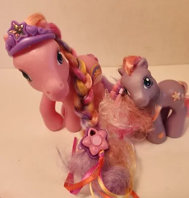 2002 My Little Pony G3 Super Long Hair Rainbow Flash & Baby Romperoom  K • $14.99