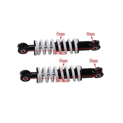 2x 190mm 7.5  Rear Shock Shocks Absorber For Mini Dirt Bike Scooter Pocket Cart • $35.17