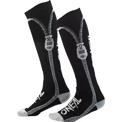 Oneal MX Pro Zipper Black Off Road Motocross Dirt Bike Riding Socks • $19.95