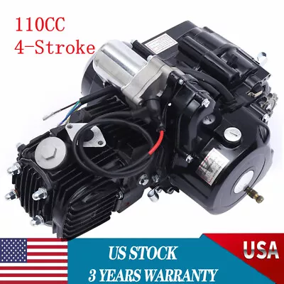 110CC 4 Stroke ATV Engine Motor W/Reverse Electric Start For ATVs GO Karts USA • $242.25