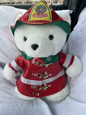 Vtg Dayton Hudson Marshall Fields Plush SANTA BEAR Fireman Fire Fighter 1996 • $19.99