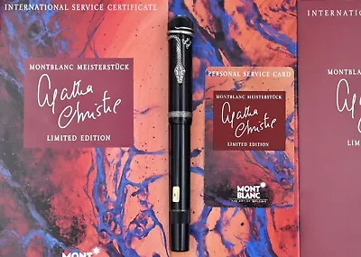 MONTBLANC 1993 Agatha Christie Silver Writers Limited Edition 30000 Fountain Pen • $2800