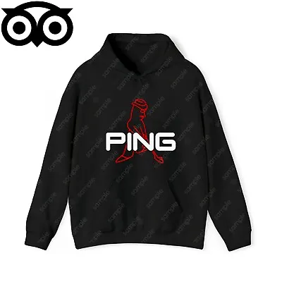 PING Golf Logo Black Hoodie Sweatshirt Size S-3XL • $49