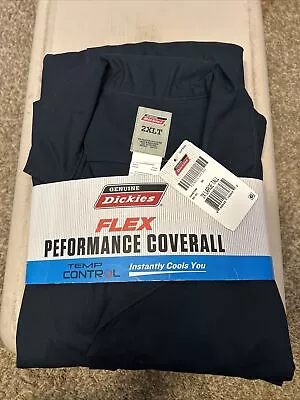 Dickies Flex Performance Coverall Men's Temp Control Navy Long Sleeve 2XLT • $6.40