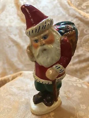 Vaillancourt Folk Art Santa 2008 - #313 - Signed By J.C. Vaillancourt - 7 1/4   • $179.95