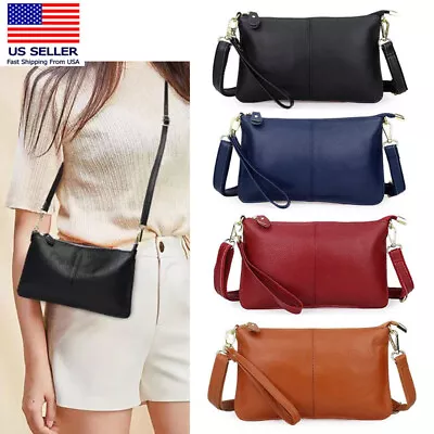 Women Genuine Leather Crossbody Shoulder Bag Clutch Messenger Handbag Phone Bag • $17.09