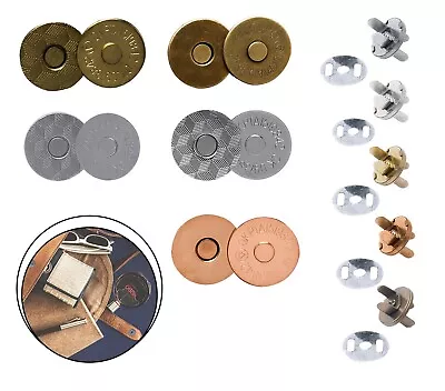 £2.69 • Buy Magnetic Buttons Snaps Fasteners Clasp Handbag Bag Making Leathercraft 18mm/14mm