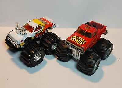 Matchbox Superchargers Lot HOG (1985) & Awesome Kong (1986) Monster Trucks • $15
