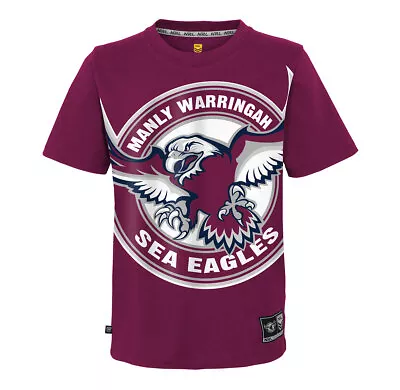 NRL Manly Sea Eagles Men's Graphic Supporter T-Shirt - Sizes S - 2XL • $38.95