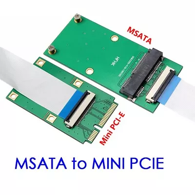 Msata SSD To Mini Pcie Interface Extension Cable For Laptop • $12.76