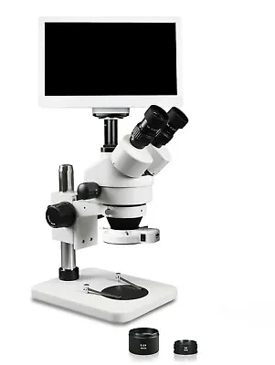 Vision 3.5x-90x Industrial Simul-Focal Trinocular Zoom Stereo Microscope11.6” W • $800.70