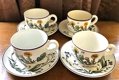 4x Villeroy & Boch BOTANICA Porcelain Tea/Coffee Cup & Saucer Set _8 PCS _EUC! • $34.98