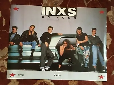 INXS  On Tour 1988  Rare Original Promotional Poster  MICHAEL HUTCHENCE • $24.99