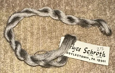 Vintage Alyce Schroth Hand Dyed Spun Silk 20yds Grey Embroidery Floss • $9.97