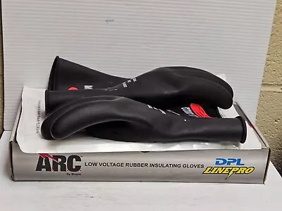 1 Pair Arc Black Low Voltage Rubber Electrical Insulating Gloves M011b10 Sz 10 • $40