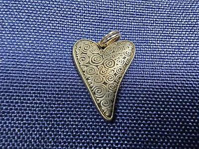 Grandma Grabe's Beautiful Vintage 925 Sterling Silver Heart Pendant • $0.75