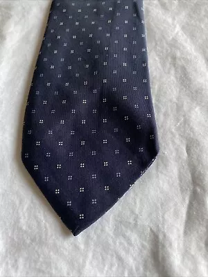 Cravatta E. Marinella Napoli Blue Silver Tie 100% Silk Tie. L~62 • $44.99