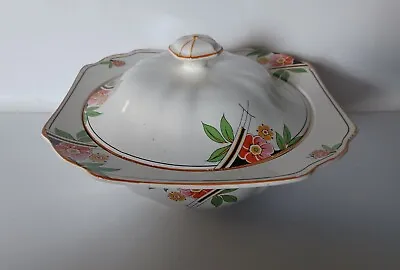 Rosina China Queens China Longton 1930's Rare Poppies Colourful Lidded Tureen • £9.99