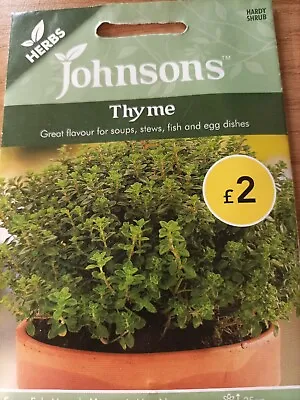 £1.90 • Buy Johnsons Thyme Seeds BB 2025