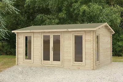 Forest 5 X 4m Log Cabin Rushock Double Glazed Garden Room Office Free Delivery • £4868.99