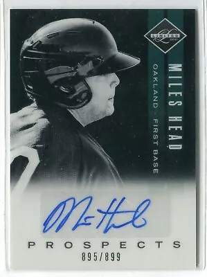 2011 Limited Miles Head Prospects AUTO AUTOGRAPH RC 895/899 A's • $2.99