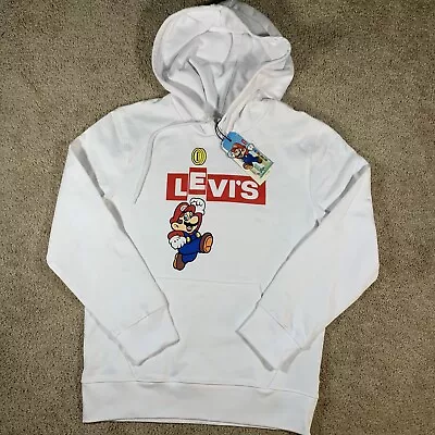 Levi's X Super Mario Bros. Pullover Hoodie White Men's Size XS Nintendo NWT  • $28.99