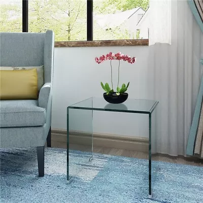 Modern Living Room Clear Whole Tempered Glass Coffee Table End Table SideTable • $116.82