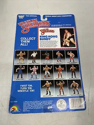 King Kong Bundy WWF WWE 1985 WRESTLING SUPERSTARS LJN Full Card Back • $26.95