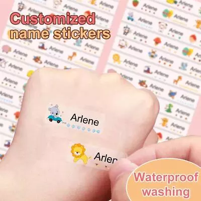 Name Tag Sticker Customize Waterproof Personalized Labels School Stationery GXW • £1.31