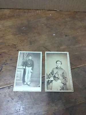 Original CDV Civil War Brothers Joe And Bill Ross 12th Illinois Co. I Princeton  • $99