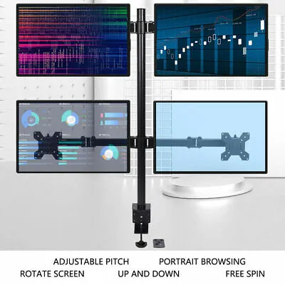 4-arm Heavy Load Screen Bracket 10-27 Inch Screen Display Monitor Stand Mount • $58