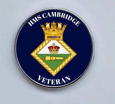 HMS Cambridge Veteran Royal Navy Military Lapel Pin Badge 25mm • £4.85
