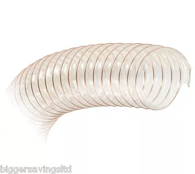 £14 • Buy CLEAR FLEXIBLE DUST EXTRACTION HOSE 38mm 50mm 65mm 75mm 100mm 125mm 150mm