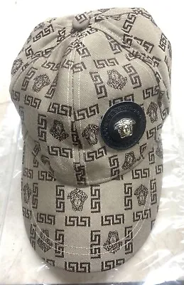 VERSACE Sport Adult Unisex Adjustable Hat Versace Logo Patterned Fabric • $89.99