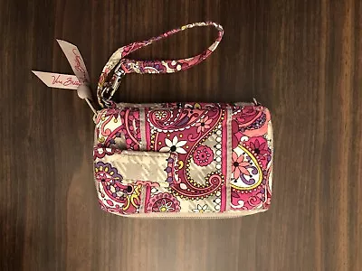 Vera Bradley PAISLEY MEETS PLAID All In One Wristlet Wallet Clear ID MINT • $5