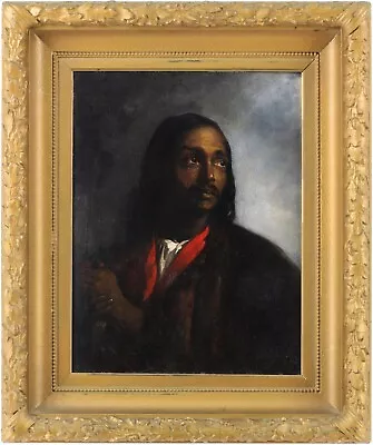 Portrait Of A Black Gentleman Antique Oil Painting 19th Century French School • £0.99