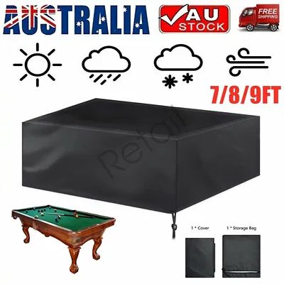 Outdoor Pool Snooker Billiard Table Cover Polyester Waterproof Dust Cap 7/8/9FT • $23.99