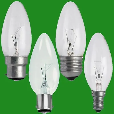 10x Clear Candle Dimmable Standard Light Bulbs 25W 40W 60W BC ES SBC SES Lamps • £11.99