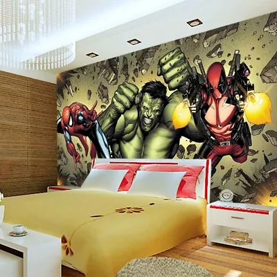 Hulk Marvel Movie Full Wall Mural Photo Wallpaper Printing 3D Decor Kid Home • $268.39