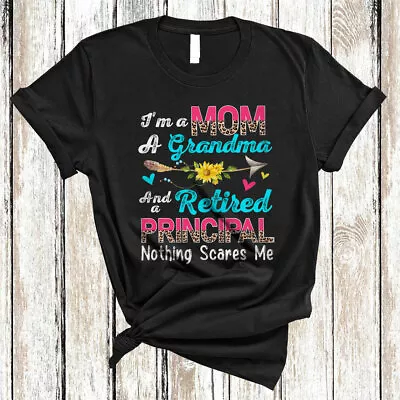 I'm A Mom A Grandma A Retired Principal Leopard Mother's Day Flowers ShirtMug • $13.45