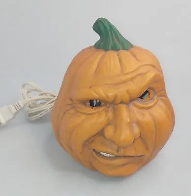 Vintage Light Up Pumpkin Anthropomorphic 6.5  Halloween 1995 • $24