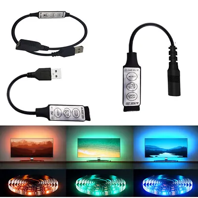 $1.30 • Buy 3Key RGB LED Controller USB 5v Or DC 12-24v Control For 2835 5050 RGB LED Strip